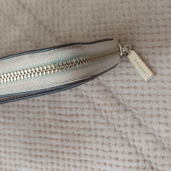 Kate Spade Gold Glitter Continental Zip Around Wallet - Picture 9 of 11